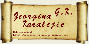 Georgina Karalejić vizit kartica